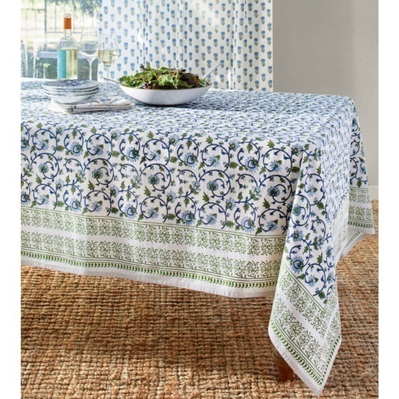 Saffron Marigold Other - SAFFRON MARIGOLD Boho Hand Printed Tablecloth Moonlit Taj